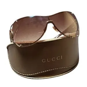 Gucci Sunglasses with Case and Box - Brand New Brand New Gucci Case Gold Sunglasses Eyeglasses Soft  main image 4
